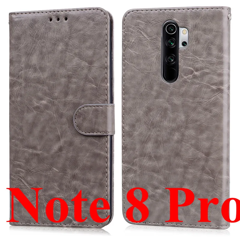 Gray- Note 8 Pro Чехол для телефона для Xiaomi Redmi Note 8 Pro Чехол силиконовый бампер кожаный флип-чехол для Xiaomi Redmi Note 8 PRO Note8 Pro черный Fundas - Цвет: Gray- Note 8 Pro