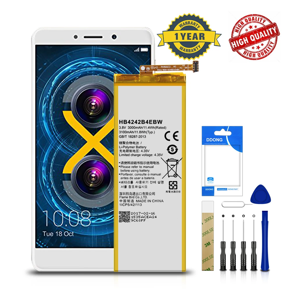 HB4242B4EBW 3000mAh аккумулятор для Huawei Honor 6 4X H60 L01 L02 L11 L04|Аккумуляторы мобильных