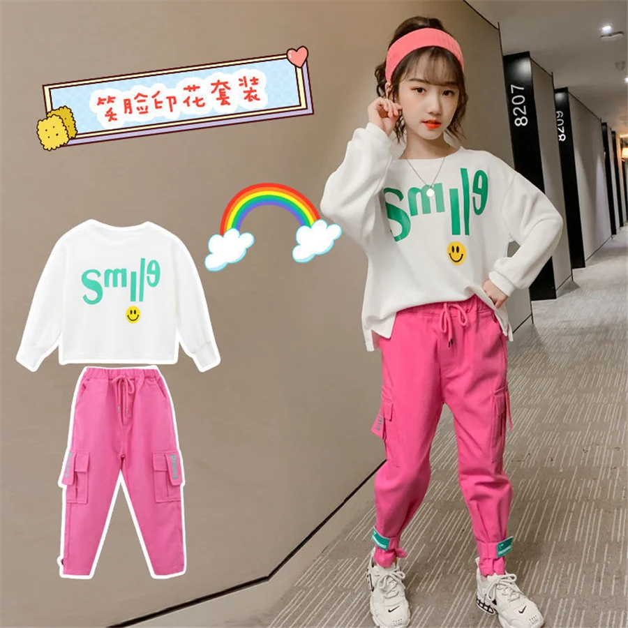 

Kids Tracksuit For Girls Clothing Sets 2021 Spring Autumn Toddler Girls Clothes Outfit Suit Children Clothing 8 10 12 14 Year