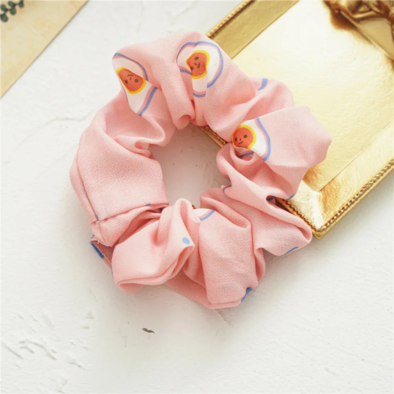 Аксессуары для волос с фруктовым принтом резинки кольцо 1 шт. мягкий шифон