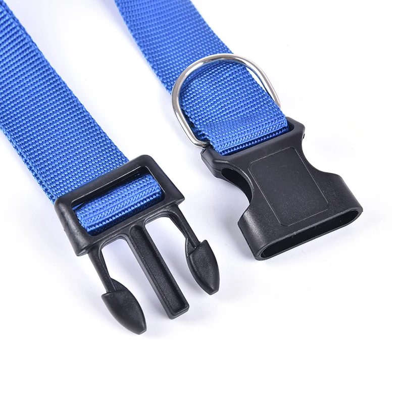 

1pc Pet Dog Collar Classic Solid Basic Nylon Dog Collar with Quick Snap Buckle