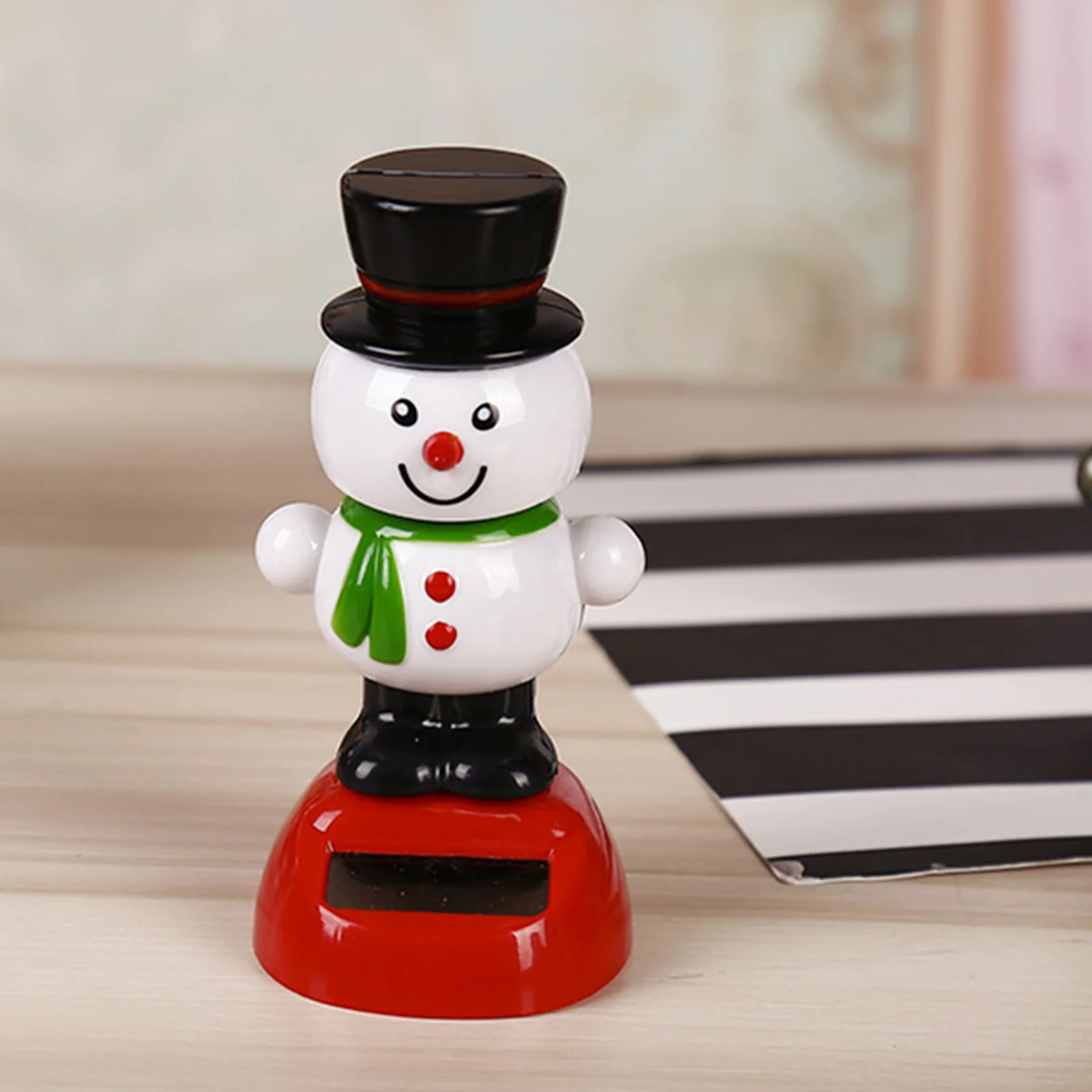 

Solar Powered ABS Car Ornaments Santa Claus Snowman Dashboard Dancing Snow Man Christmas Solar Powered Dancing Toy