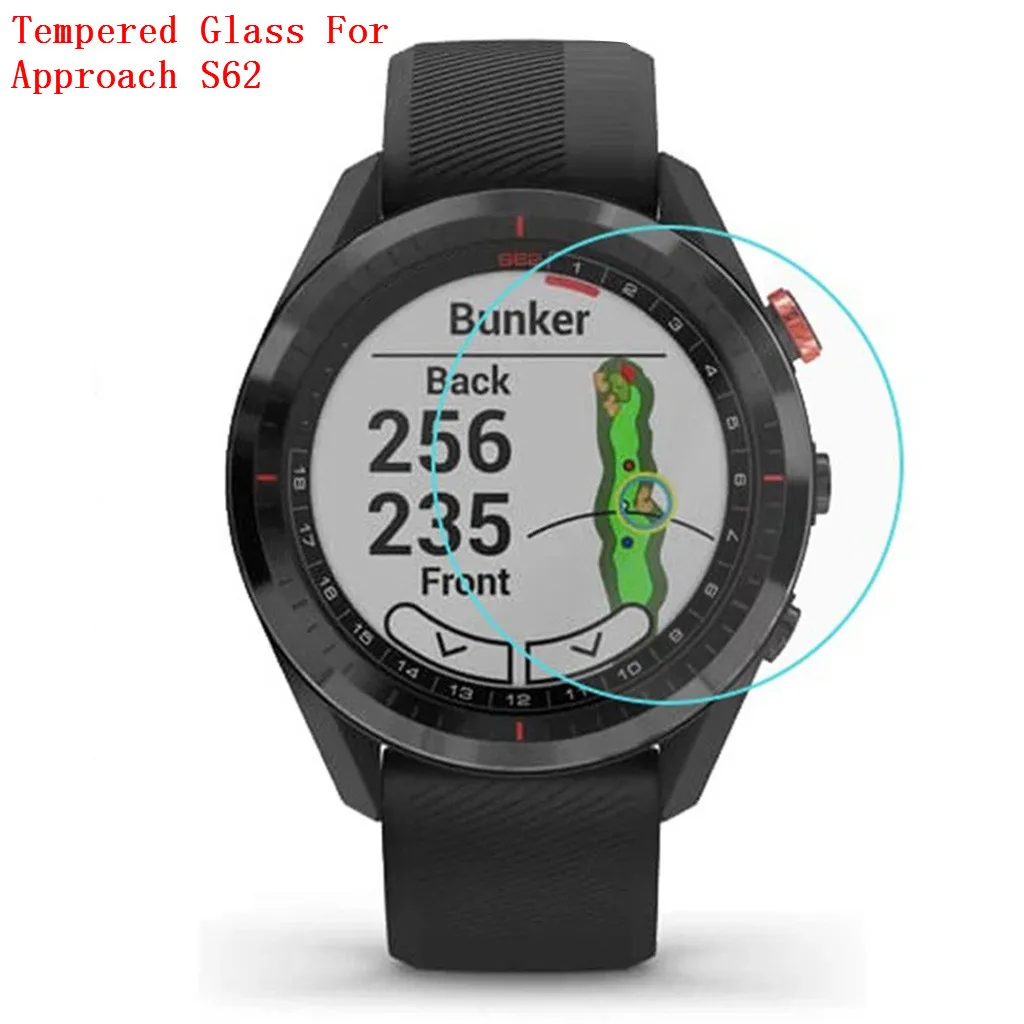 1/3PC Clear Film Tempered Glass Screen Protector for Garmin Approach S62 Smart Watch Band Strap Accessories S 62 Cover #318 | Электроника