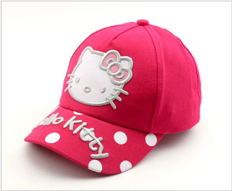 

52-54cm Adjustable Baby Baseball Caps Children's 2021 New Cartoon Cat Piglet Sunshade Girl Hat Visors Holiday Gifts
