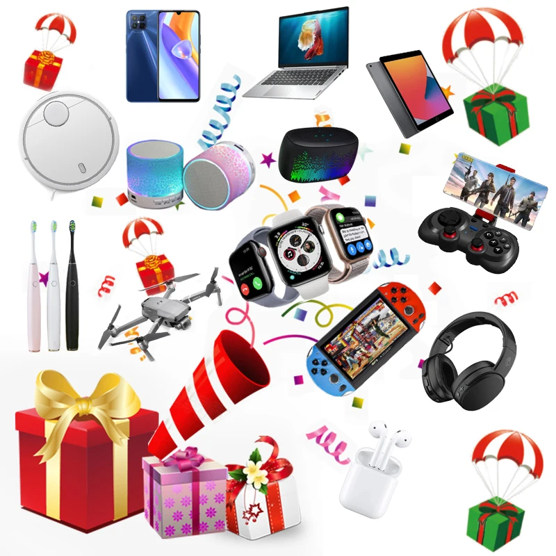 

2022 New Year Lucky Mystery Box You Will Get The Gift Excellent Value for Smart Money Mobile Phone Headset Gamepad Watch More