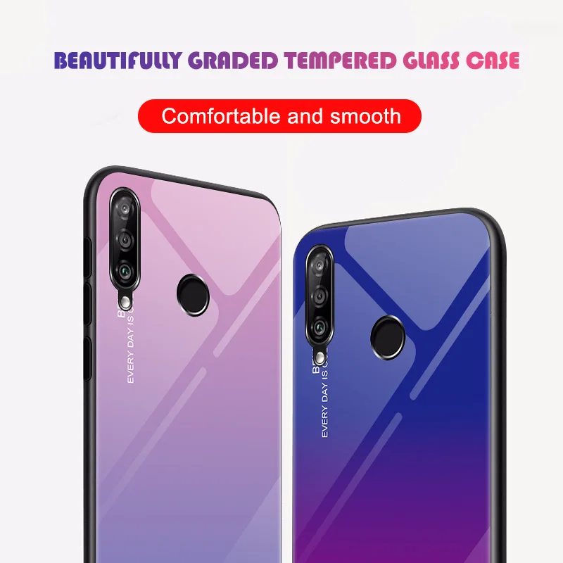 Градиентный 9H чехол из закаленного стекла для huawei Honor 10i Enjoy 9s 20i 20 Lite P Smart Plus 2019