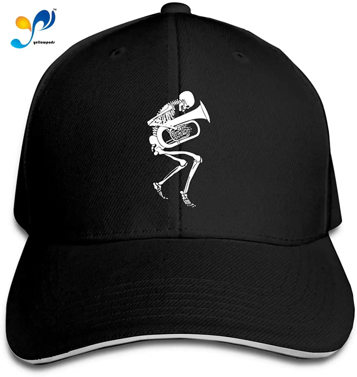 

Tuba Skeleton Adjustable Sandwich Cap Baseball Cap Casquette Hat
