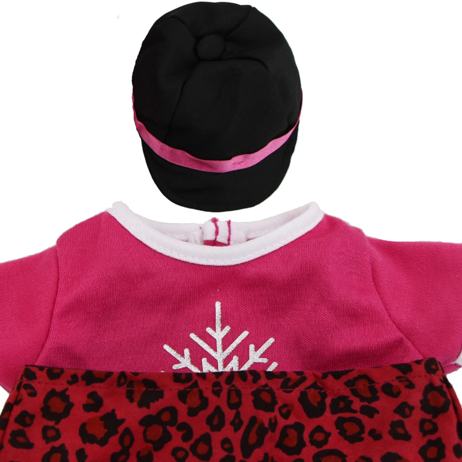 Платье ручной работы розовый наряд черный Жокейские шапка со снежинками