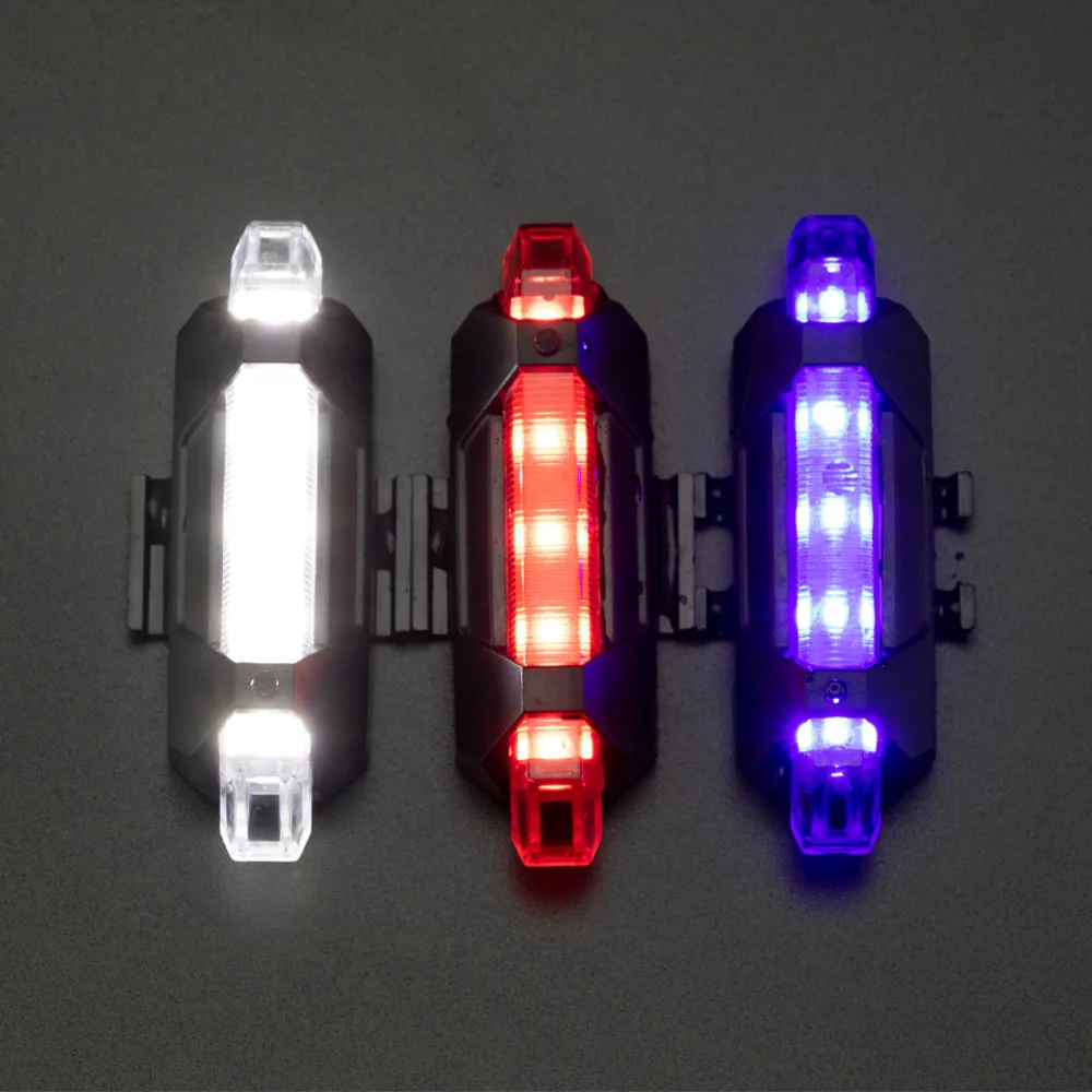 Bicycle light Rechargeable LED Taillight USB Rear Tail Light Night Ride Safety Warning Flash Super Bright | Спорт и развлечения
