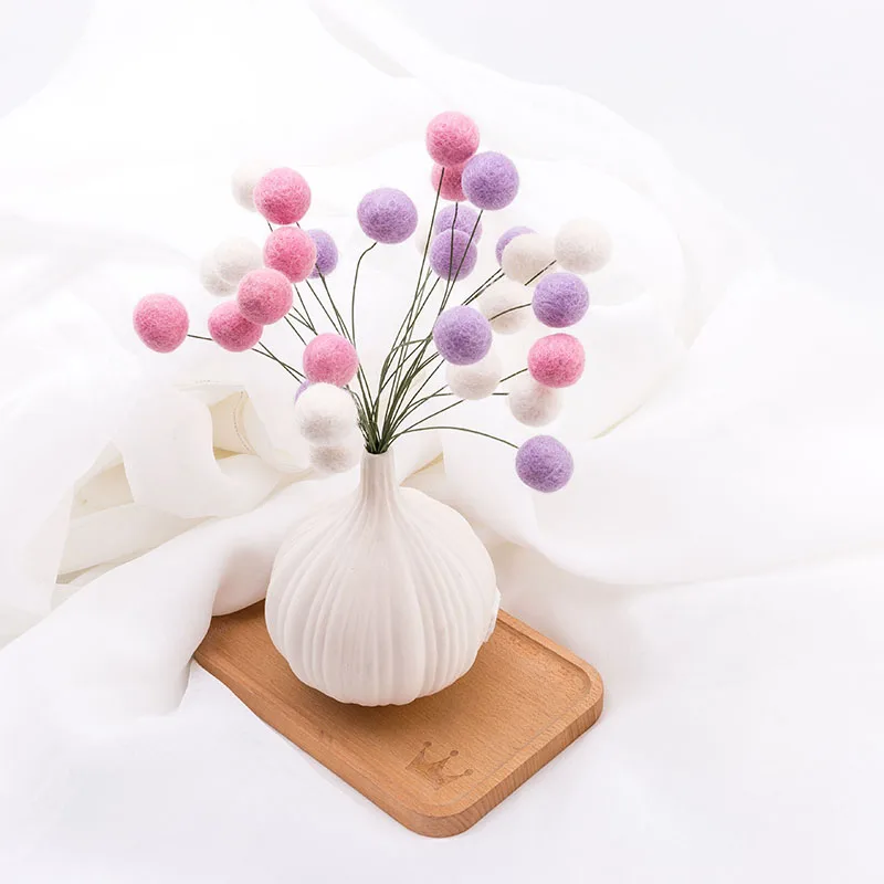 

50PCS 20mm Wool Felt Balls Handmade DIY Crafts Accessories Colorful Wool Ball Decorations Baby Kids Room Decoration Home Decor