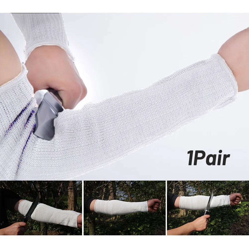 

One Pair Cut-Proof Arm Guard Arm Protection 5grade Wear-Resistant Steel Wire Guard Sleeve Steel Wire Arm Protection Sleeve