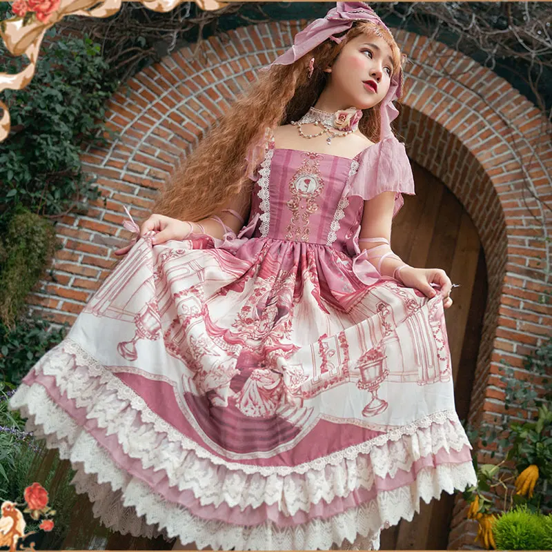 

Bell & Beast ~ Sweet Printed Lolita JSK Dress Midi Party Dress by Infanta
