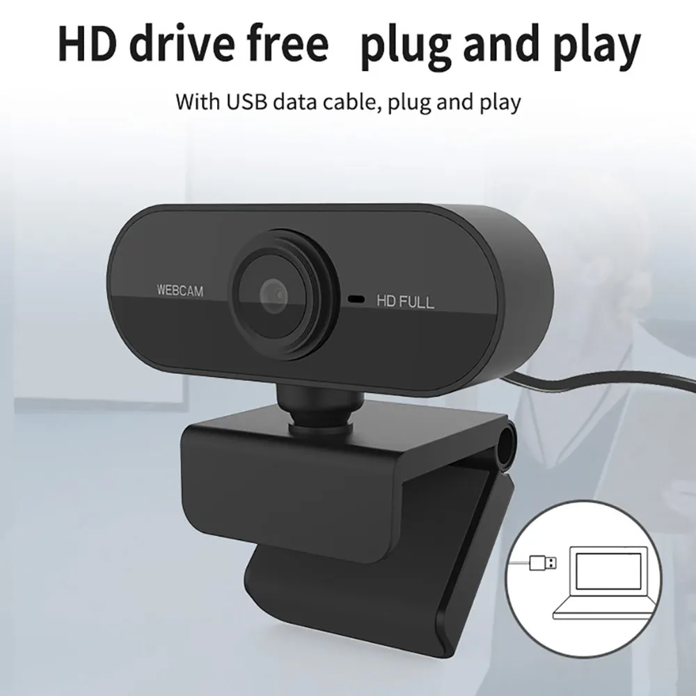 

USB веб-камера TISHRIC, 1080P, с микрофоном, USB-камера для компьютера, веб-камера, гибкая 2 м пикселя, Full HD видео, веб-камера