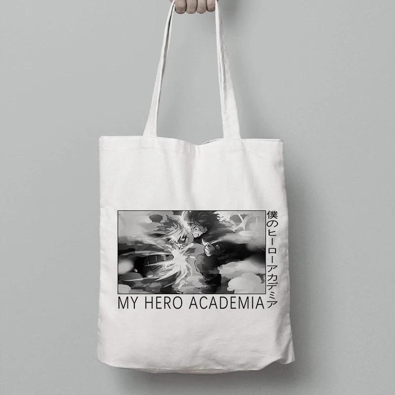 

My Hero Academia Animal Shopping Bag Female Handbag Tote Bag Aesthetic For Women Canvas Shopper Bag High Capacity Hand Cloth Bag