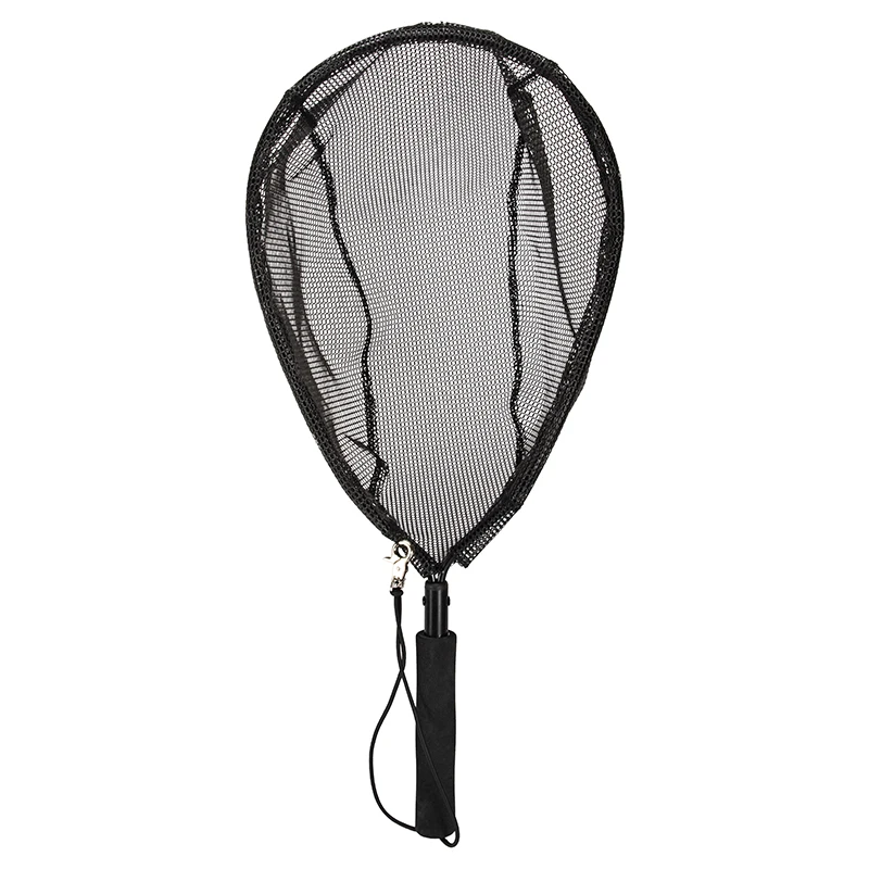 

Fly Fishing Landing Net Alunimum Alloy Frame Soft Rubber Mesh EVA Handle Carp Bass Trout Fishing Tools High Quality