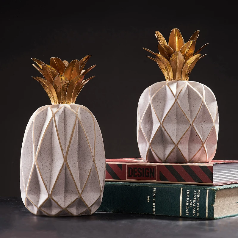 

Европейский стиль, керамическая имитация ананасов, украшения, фарфоровый винный сундук для гостиной, предметы интерьера