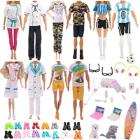 barbies ken doll clothes cheap boy outfit girl doll couple doll dress suits pants uniform daily casual wear accessories kids toy