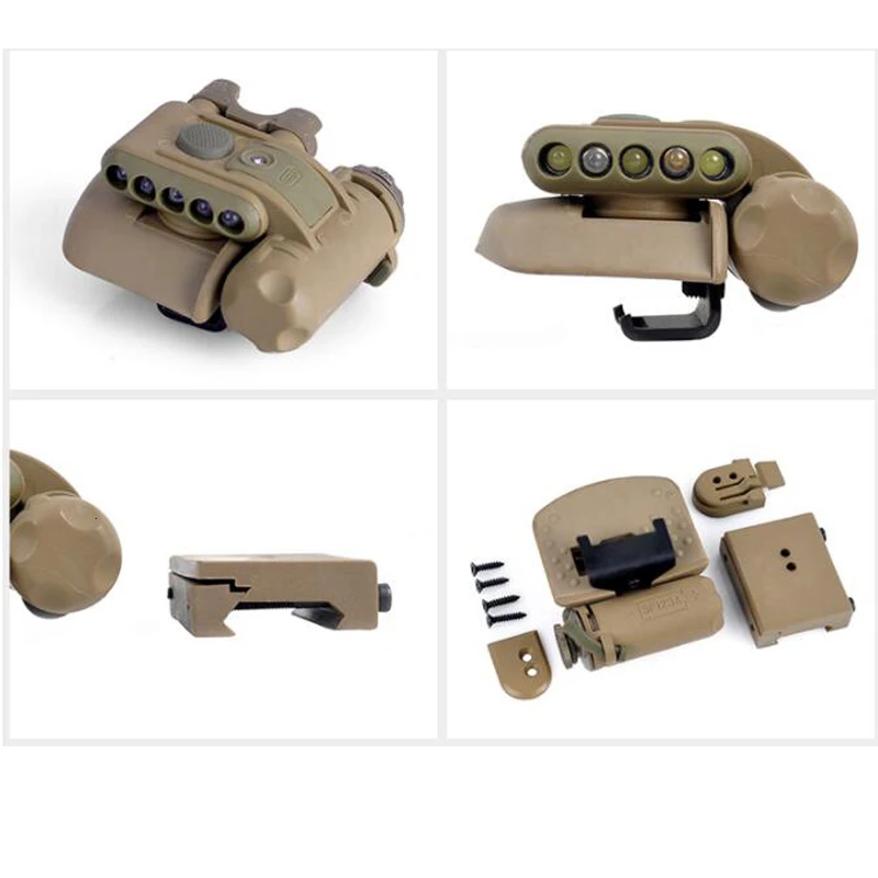 

Element airsoft tactical helmet light Multifunction LED3+2 outdoor fast helmet Bicycle Motorcycle Helmet lights Set GEN 2