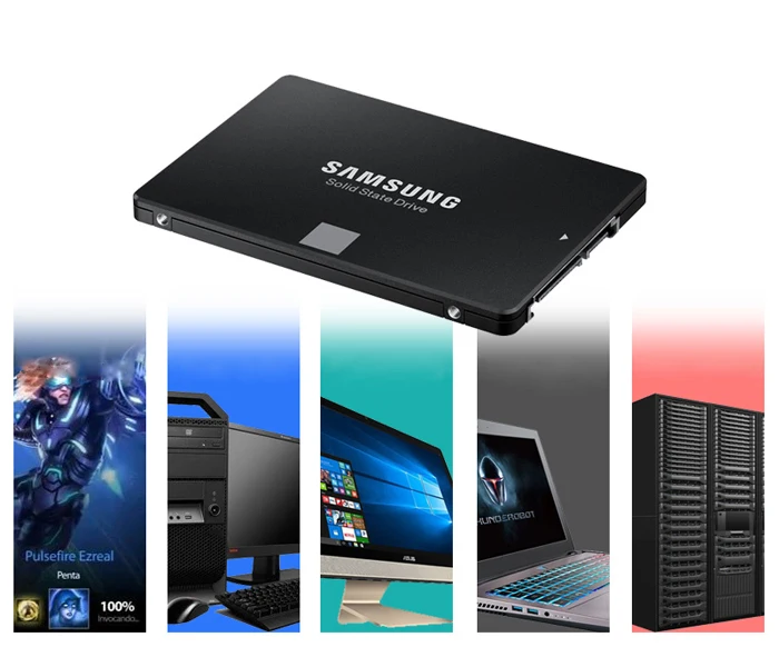 SAMSUNG 860EVO SSD 500GB Внутренний твердотельный диск 1 ТБ HDD жесткий диск 250GB SATA3 2,5 дюймов ноутбук Настольный ПК TLC для ноутбука