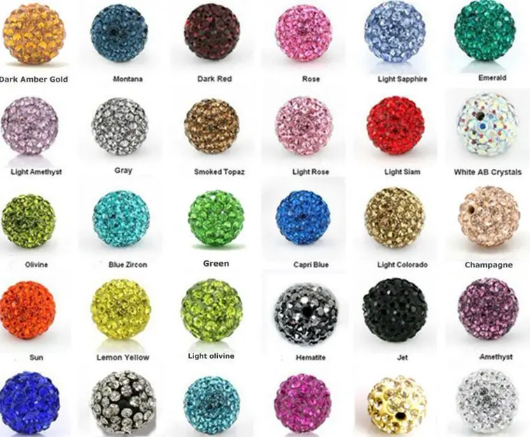 

mixed 12mm 100pcs/pack white black crystal Crystal beads gh23 Bracelet accessories disco ball