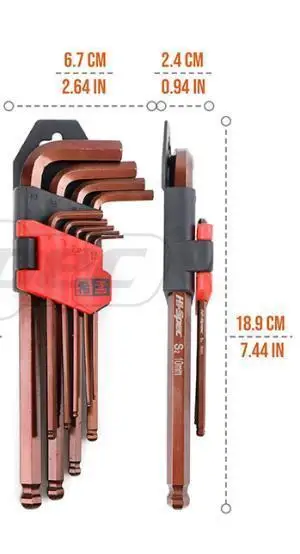 Medium ball end Hi-Spec 9 шт ключ трещетка шестигранник шестигранники набор инструментов набор ключей наборы ключей наборы ключей набор шестигранников - Цвет: Medium ball end