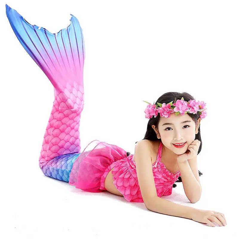 Женский Детский костюм Русалочки ожерелье косплей для девочек купальный бикини