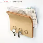 Деревянная Магнитная многофункциональная доска для хранения ключей с буквами, деревянное устройство для хранения ключей, брелок для ключей, сильный магнитный крючки, присоски