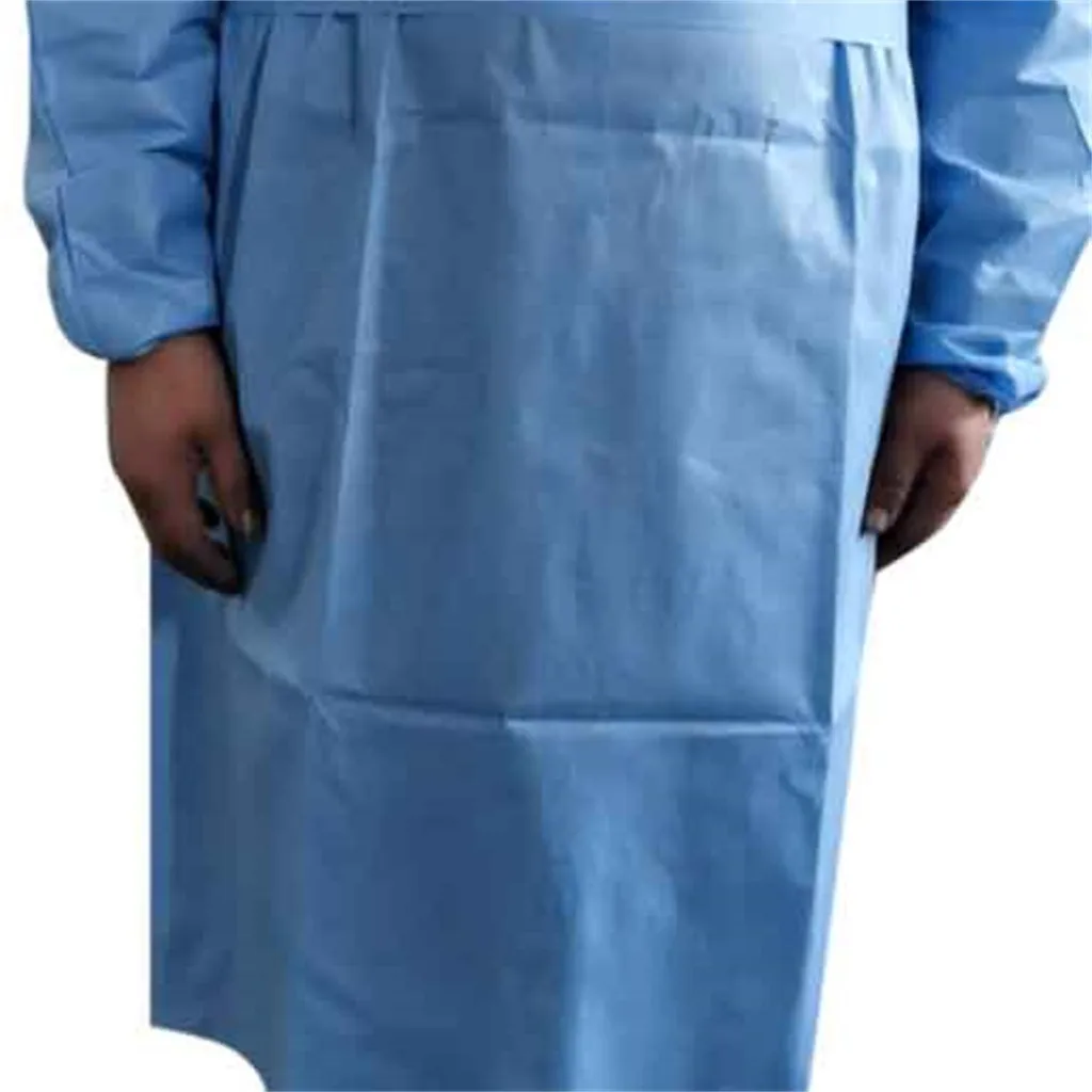Одноразовая изоляционная одежда синий плащ для защиты от срыгивания и пятен 25