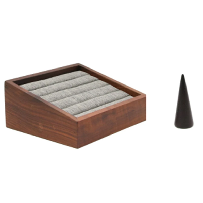 

Vintage Imitation Walnut Color Ring Plate Earring Display Stand Earring Jewelry Stand Jewelry Display Props Size