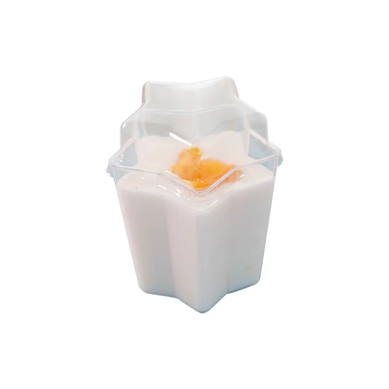 

50pcs DIY baking decoration birthday party favors dessert cups 135ml transparent creative ice cream pudding cake cup with lid