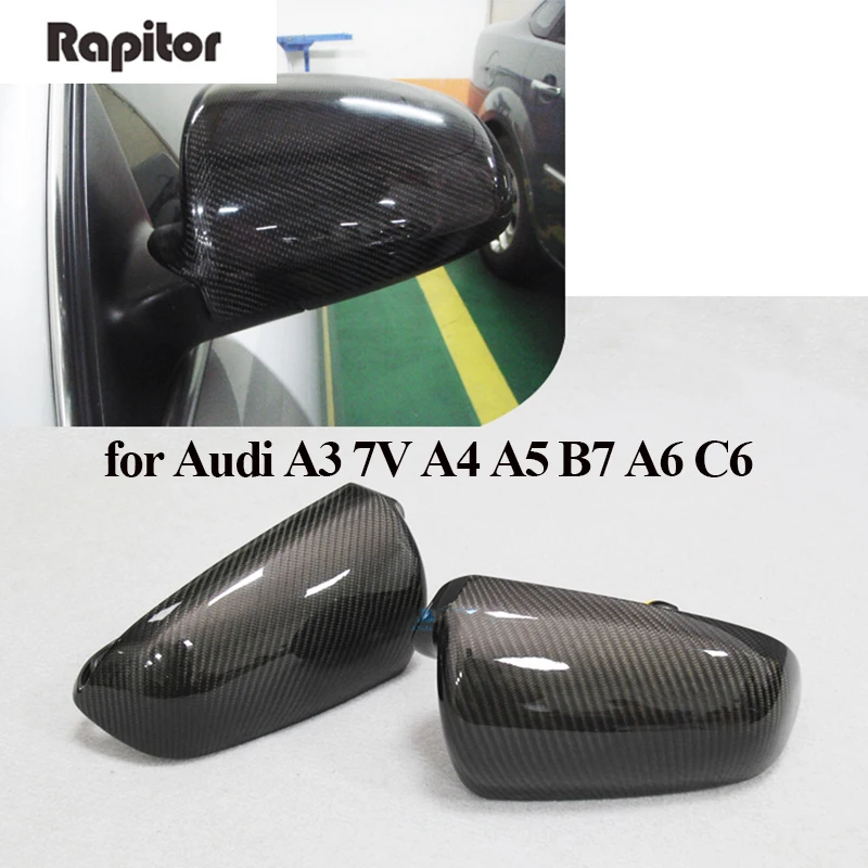

Hi-end Replacement Real Carbon Fiber Rearview Mirrors Caps Door Side Mirror Covers For Audi A3 7V A4 A5 B7 A6 C6