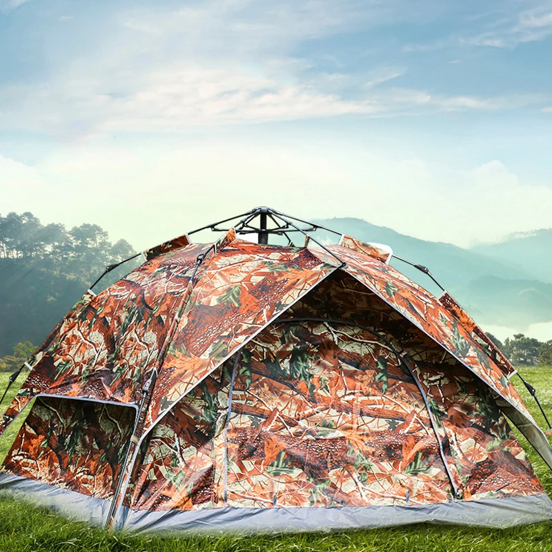 Автоматическая 4 человека всплывающая камуфляжная палатка Сверхлегкая Большая