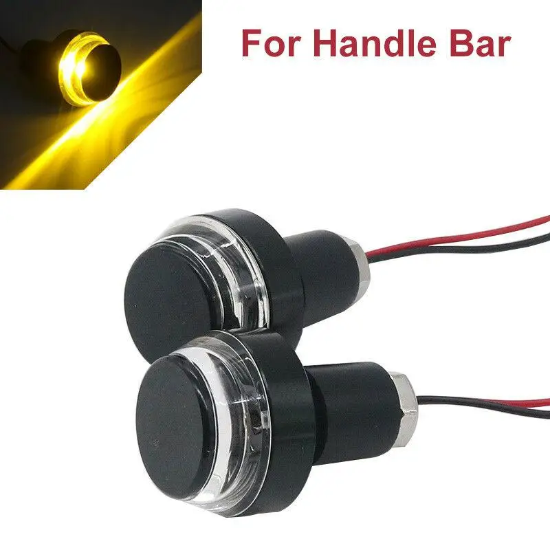 Светодиодный светильник поворота на руль мотоцикла 12 В белый и желтый цвет 2 шт. |