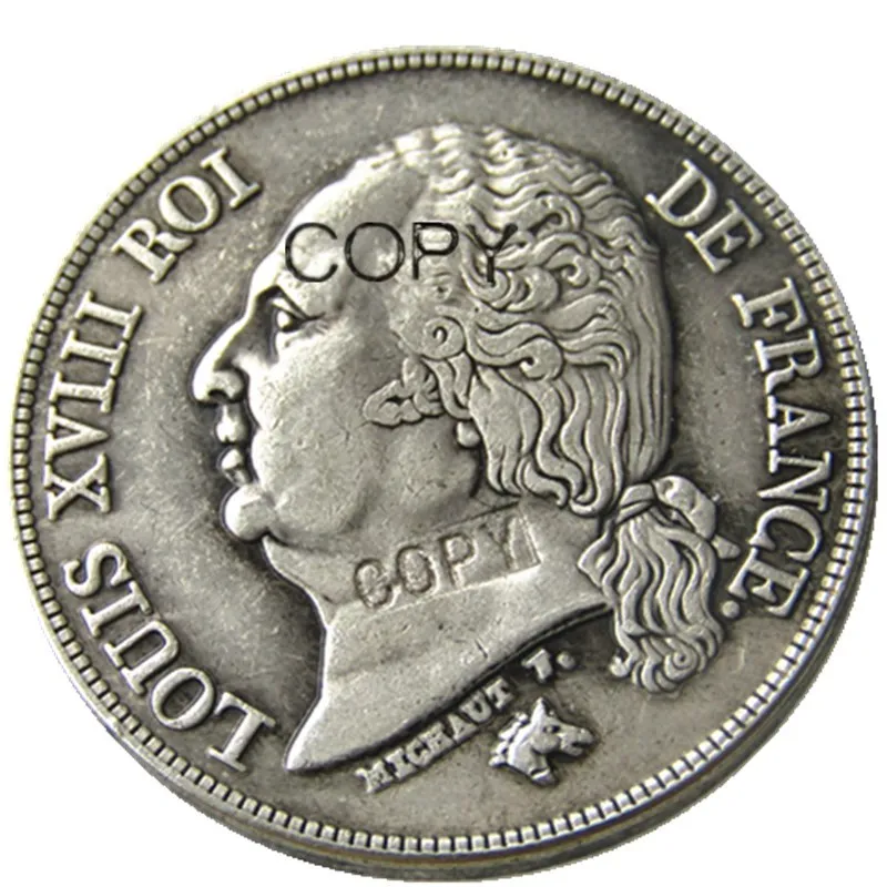 

France 2Francs 1824B Silver Plated Copy Coins