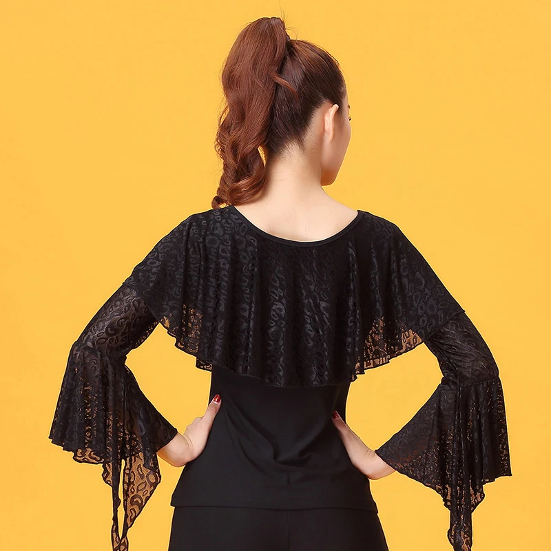 

Elegant Latin Dance Top Women Dance Dress Stage Outfit Party Show Competition Dance Wear Adult Modern Ballroom Tops Shirt 304