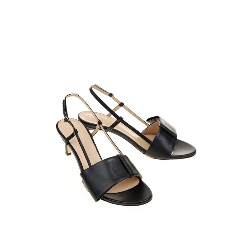 Босоножки женские на шпильке натуральная кожа туфли-лодочки с пряжкой высокий