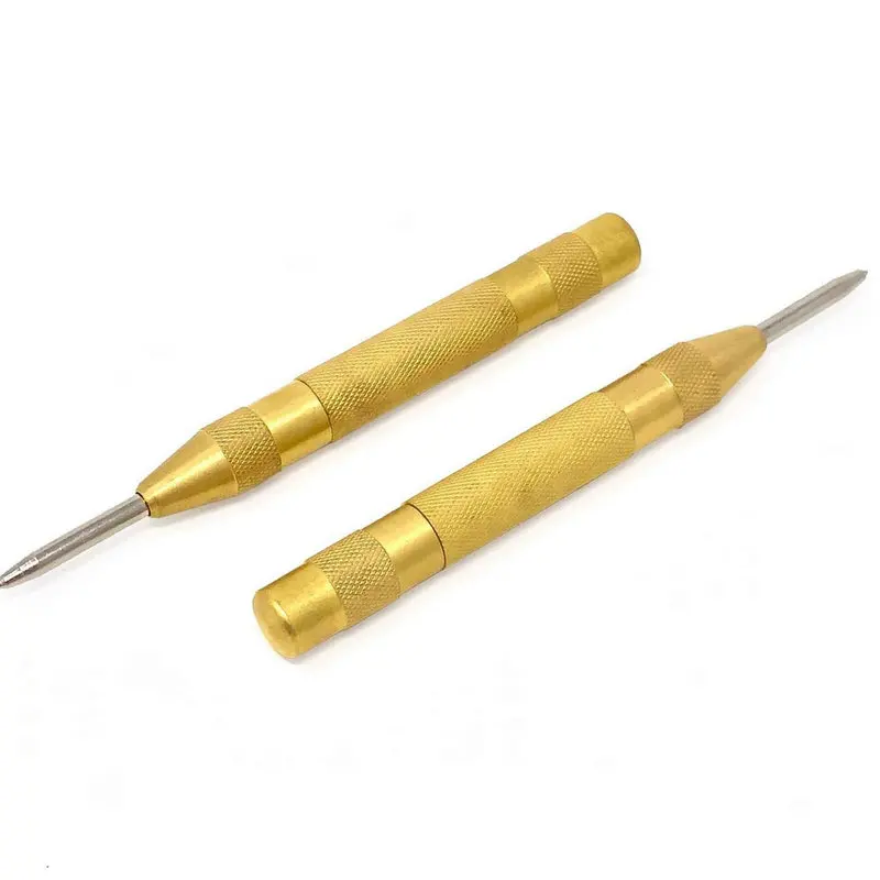 

2pcs Automatic Center Punch and General Automatic Center Punch Adjustable Spring Loaded Metal Drill Tool