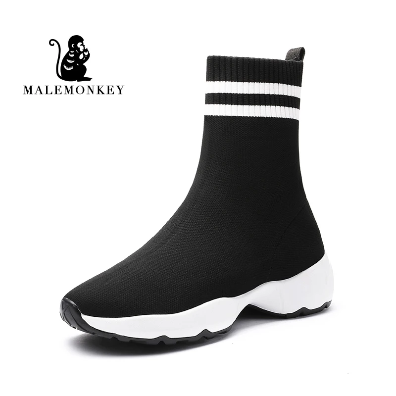 Женские дизайнерские носки кроссовки с высоким берцем спортивная обувь женские