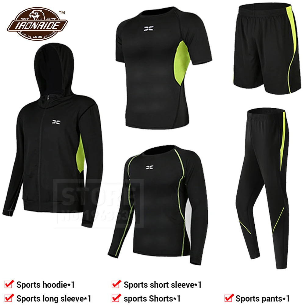 Мотоциклетная куртка 5 шт./компл. Мужская спортивная летняя футболка для