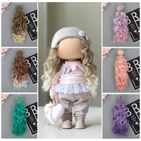 doll hair wig 15100cm tresses screw curly heat resistant fiber hair weft toy accessories for all dolls diy wigs