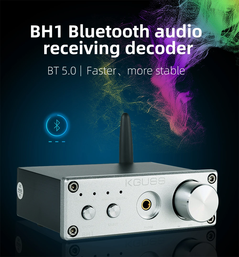 KGUSS BH1 DAC QCC3008 Bluetooth 5 0 CS8406 аудио декодер PCM5102A APTX усилитель для наушников AMP |