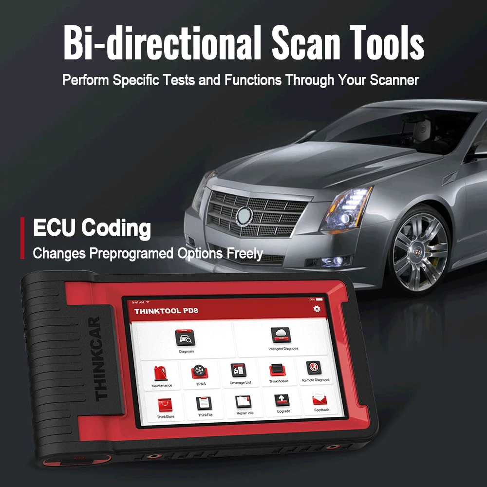 THINKCAR Thinktool PD8 Профессиональный сканер OBD2 28 Сервис сброса ECU Coding Code Reader Полная