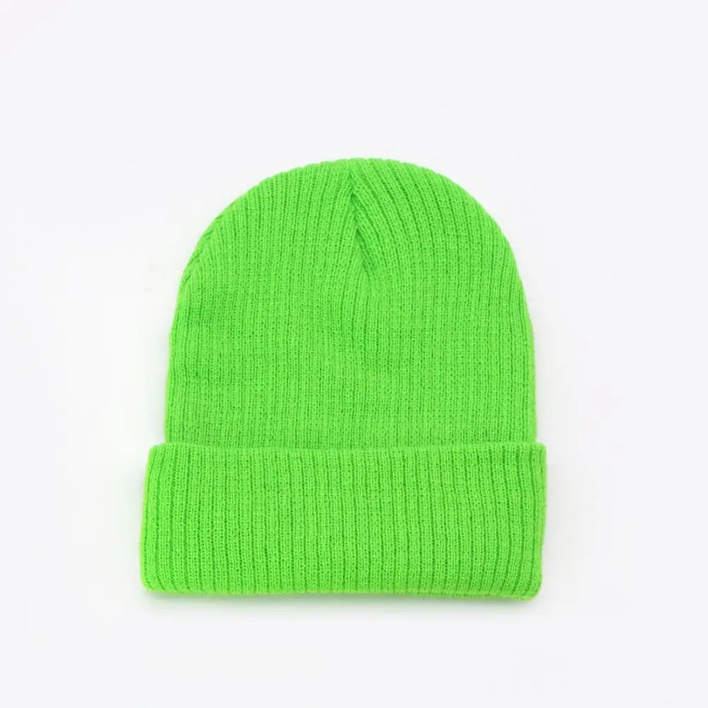 Зимняя шапка для женщин вязаные шерстяные шапки внутри из кроличьего меха осень