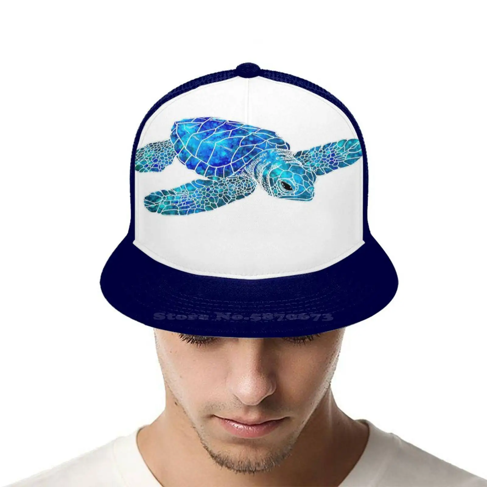 Морская черепаха воды Цвет арт кепки в стиле &quotхип-хоп шапка Черепаха домашние