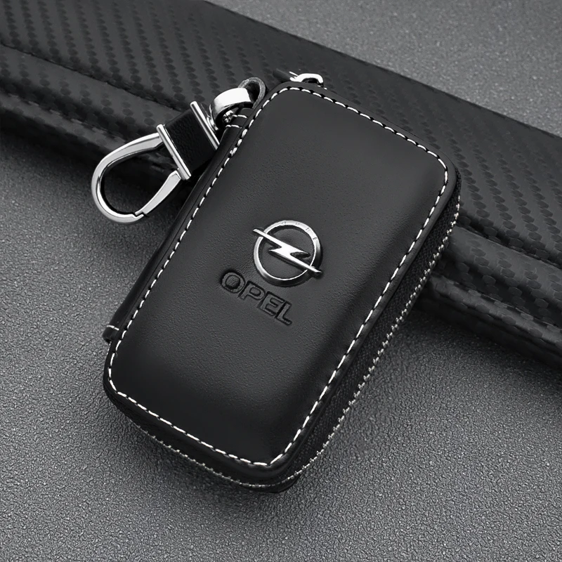 

Auto Styling Leather Car Keychain Key Holder Bag Case Wallet Cover For Opel Astra H G J K Insignia Mokka Zafira Corsa Vectra C D