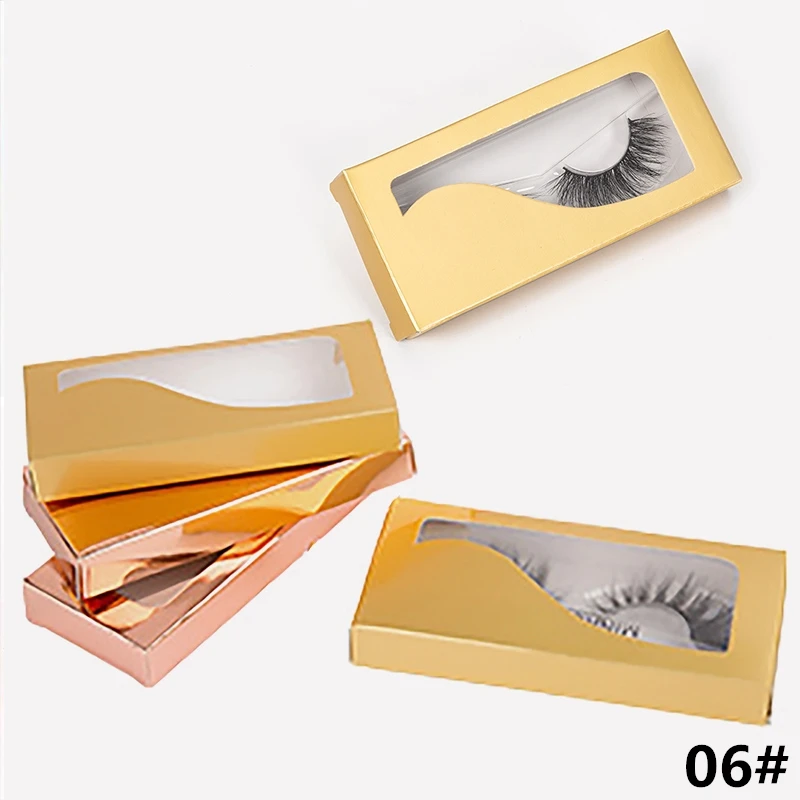 6 Custom Eyelashes Packing Boxes Gift box Lashes Package Customize Storage Cases Makeup Cosmetic Case Mink False Eyelash 1Pcs - Цвет: 6