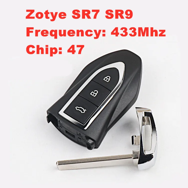 

For Zotye SR7 SR9 Z500 Z700 smart key 433Mhz 47chip