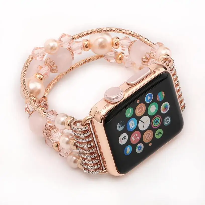 Модная женская Агат серии версия 1 2 3 Ремешок Браслет для наручных часов Apple Watch