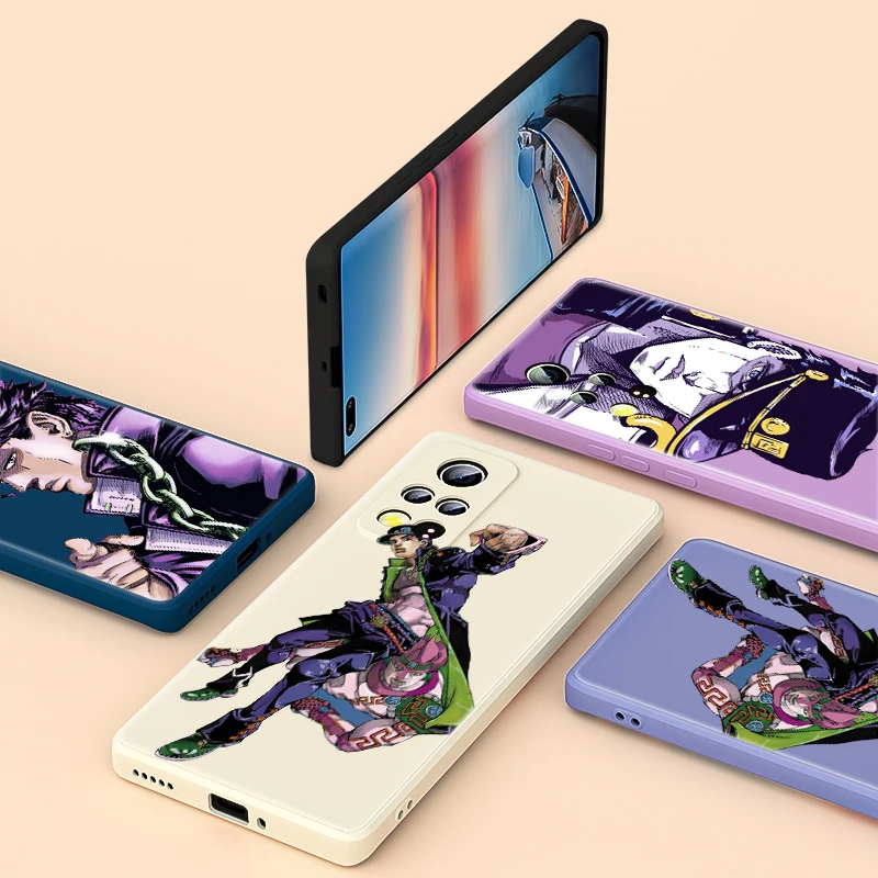 

Jojo Anime Manga For Honor 50 SE 30 30S 20 20i 20E 10X 10 9X 9C 9S Lite 5G Pro Liquid Silicone Soft Cover Phone Case