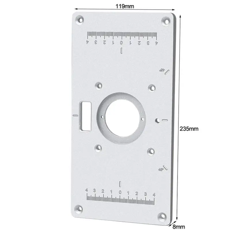 

1PC Multifunctional Woodworking Insert Plate Aluminum Alloy Engraving Machine Accessories Practical Home Tools For Processing
